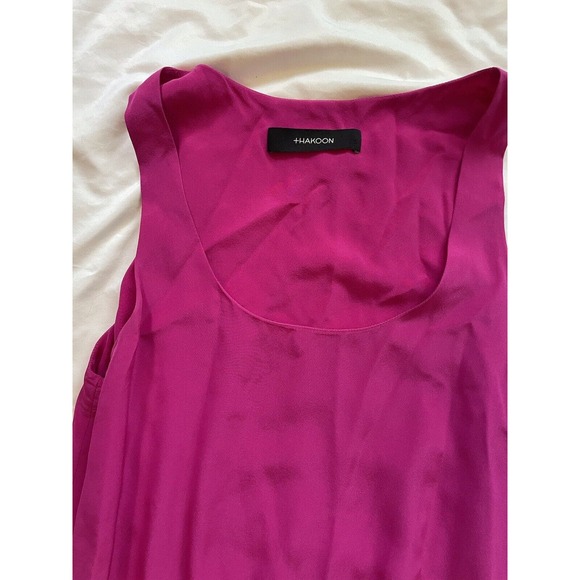 THAKOON SILK SLEEVELESS DRESS SIZE 10 Pink Loose Twirl Sun Summer - Picture 6 of 14